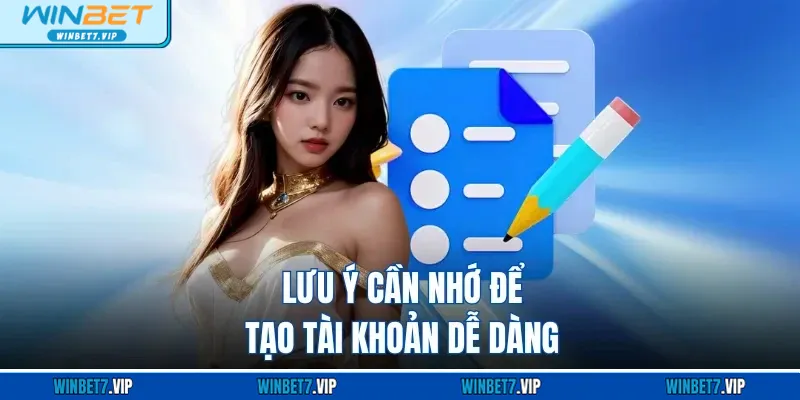 Đăng Ký WINBET – Cánh Cửa Vào Thế Giới Giải Trí Cực Hot Lưu ý cần nhớ để tạo tài khoản dễ dàng